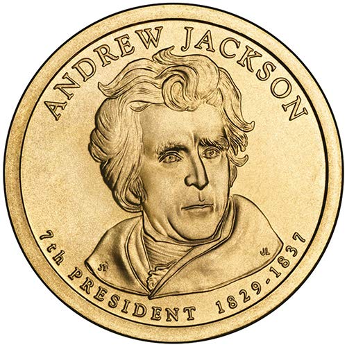 2008 S Eoct Andrew Jackson Predsjednički dolar izbora Nepričelirani američki metvica