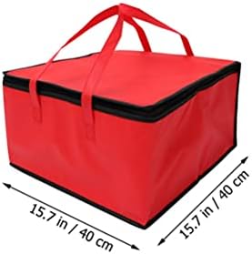 Hemoton stalak za peškire sklopiva torba za hlađenje hrane Crvena izolovana nepropusna prenosiva hladnjača Bento torba za ručak 40x40x24cm