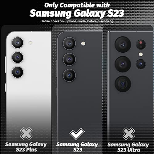 Orzero futrola za telefon kompatibilna za Samsung Galaxy S23 5G, TPU Visoka transparentnost sa 2 pakovanja staklene zaštite ekrana izdržljiva zaštita od amortizera