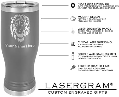 Lasergram 14oz vakuum izolirani špilner, horoskopski znak Bik, personalizirano uređenje uključeno