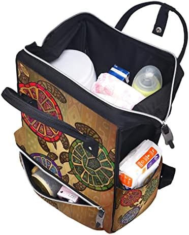 Morske kornjače za etičke stilove Životinje Geometrijske vitrantne oceanske tematske torbe ruksak backpack babdne torbe za promjenu