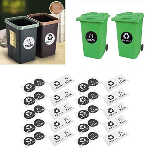 20pcs / set okrugli recikliranje naljepnica za smeće za smeće za smeće Kanti za smeće Kanti za smeće za metal aluminijumskih čelika