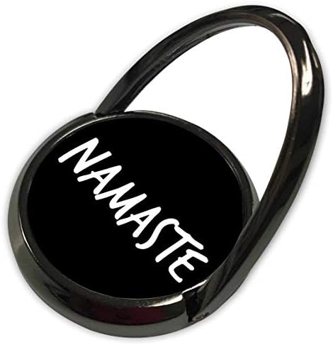 3Droza Marke City - tipografija - Namaste. Odvažno bijelo slovo na crnom pozadinu. - telefonski prsten