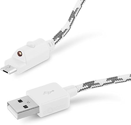 Verizon MicbrcabWht pletenica za naplatu i sinkronizirani kabel za Micro USB, bijela / siva
