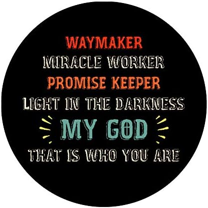 Waymaker Miracle Worker obećajte čuvar Ivan 3:16 - Christian Popsockets Popgrip: Zamljivanje hvataljka za telefone i tablete