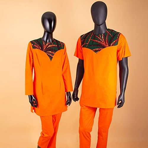 Odjeća afričke par Ženske Ankare Print Top and Hlače postavljaju odjeću za partiju za paljenje za muškarce i hlače koje su postavljeni