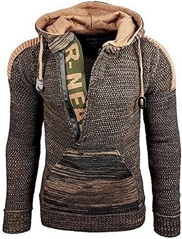 2022 Modni pulover za muške kapuljače sa kapuljačom džemper kaput plosnate pletene jakne sa dukserom plus veličine