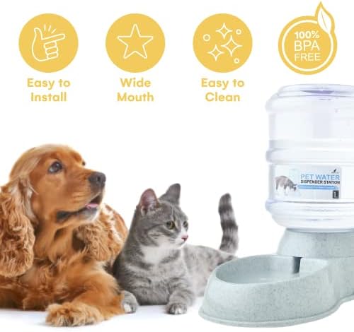 Automatski dozator vode za kućne ljubimce / 1 I 3 galona dozator vode za mačke i dozator hrane za mačke, H20, bez BPA, mala i velika