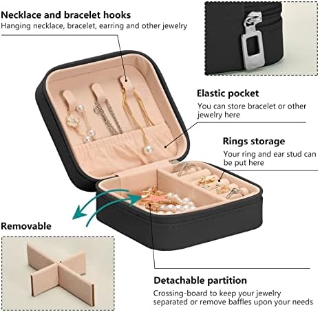Kigai kožna kutija za nakit slatka cvjetna i duža prijenosna torba za zaštitu od nakita za putovanja, male našalica za male prstena