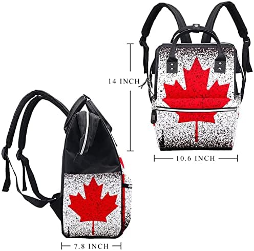 Kanada Flag zastava crvene javorove jastuk ruksak backpack baby peppy promjene torbe s više funkcija Veliki kapacitet putnička torba