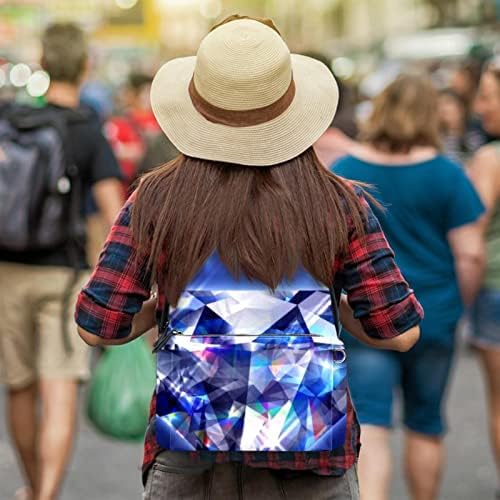 Tbouobt kožni putni ruksak lagani laptop casual ruksak za žene muškarci, plavi dijamant