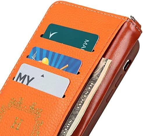 Zhouye torbica za novčanik za iPhone 13/13 Pro / 13 Pro Max,delikatna kožna futrola preklopni držač za kartice za knjige sklopivi magnetni Folio poklopac sa narukvicom