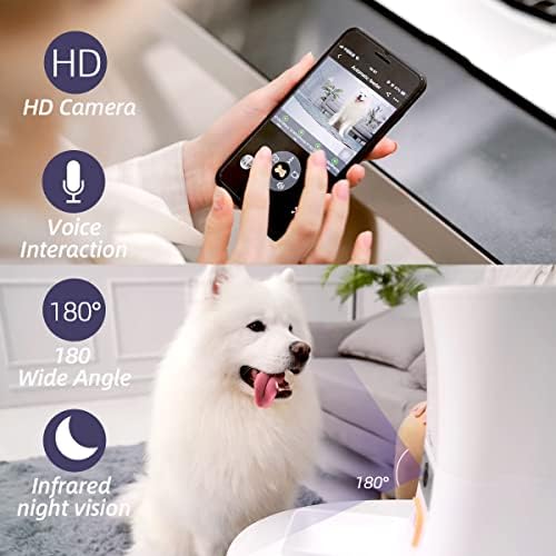 SKYMEE 8L/12L 2.4 G & 5G WiFi Smart Automatski dozator za hranu za kućne ljubimce za mačke & Psi-1080p Full HD dozator za poslastice