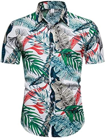 Muška košulja proljeća i ljetnih vrhova Odštampana casual revel Velike veličine Plaža za odmor Cvjetni modni kratki rukav top bluza