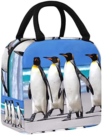 Beach Penguin Paint torba za ručak izolovana kutija za ručak torba za piknik na otvorenom Školska putna posuda za hranu Cooler Tote Torbe za muškarce i žene