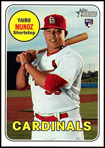 2018 TOPPS Heritage High broja Baseball # 592 Yairo Munoz RC Rookie St. Louis Cardinals Službena MLB trgovačka kartica