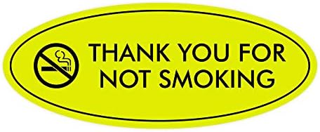 Znakovi Bylita Oval Hvala vam za ne pušenje - mali