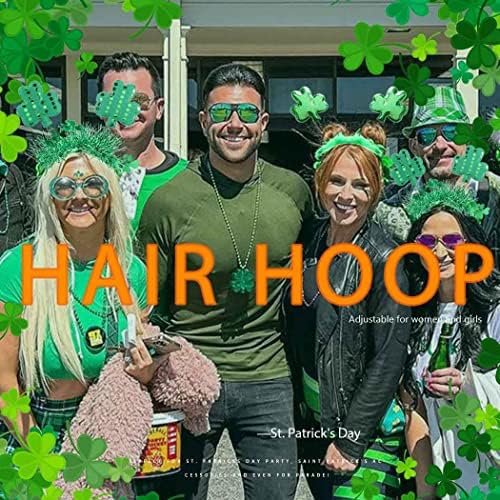 Zoestar St Patrick's Day traka za glavu Irski dan traka za glavu Shamrock Clover Headpiece green hair Accessories for Women and Girls