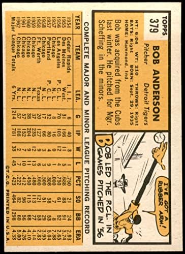 1963. TOPPS 379 Bob Anderson Detroit Tigers VG / ex tigrovi