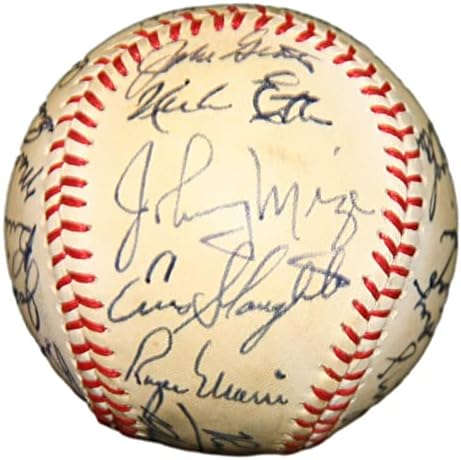 1979 Yankees stari tajmer potpisan bejzbol Maris Howser Dickey +24 Sigs W / Case PSA - autogramirani bejzbol