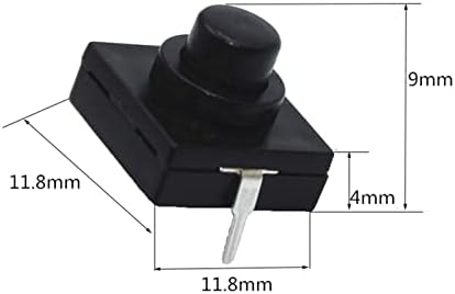 Zaahh microswitch 100kom Ultra tanko prekidač prekidača za baterijsku lampu 12 * 12 * 9.4 mm Prekidač za baterijsku lampu sa 2 stope