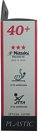 Nittaku Premium 3 zvjezdice ITTF 40+ plastične stolne teniske kuglice, 30 lopti