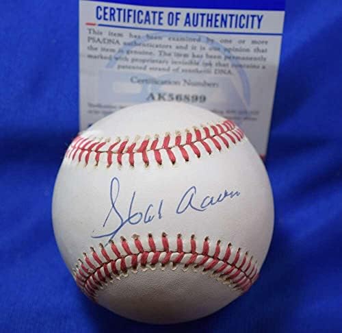 Hank Aaron PSA DNK Coa Autograph Nacionalna liga Onl potpisan bejzbol 3 - autogramirani bejzbol