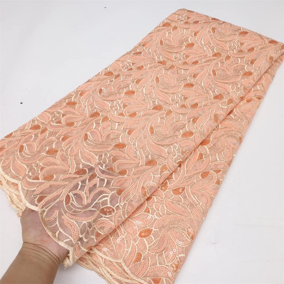 XMTXZYM 5 metara čipkasta tkanina za vezenje tkanine Za Party Dress Sew materijal
