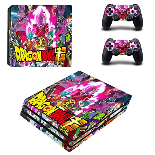 Anime Drago i VIP baloni Son Goku, Vegeta, Super Saiyan PS4 ili PS5 skin naljepnica za PlayStation 4 ili 5 konzolu i 2 kontrolera