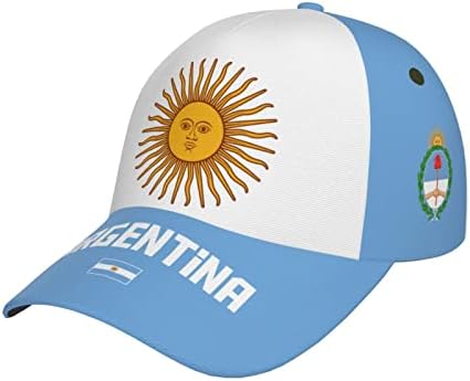DABOYOZHZH Argentina Zastava argentinska bejzbol kapa 3d full Print za odrasle Unisex podesivi šešir nogometne Patriotske kape