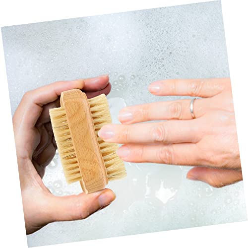 Doitool 15 kom prijenosni prirodna kosa svinja za odrasle piling prsti Salon nokti za domaćinstvo Drveni Bambus manikir četka za ribanje