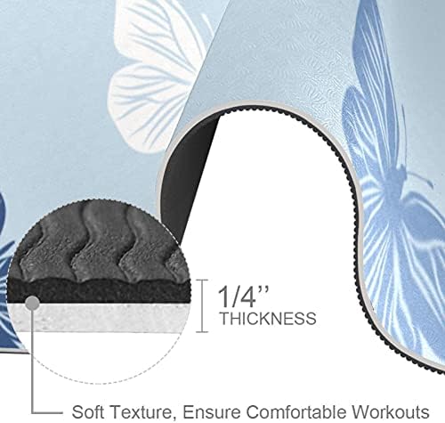 Siebzeh leptiri u boji Premium Thick Yoga Mat Eco Friendly Rubber Health & amp; fitnes Non Slip Mat za sve vrste vježbe joge i pilatesa