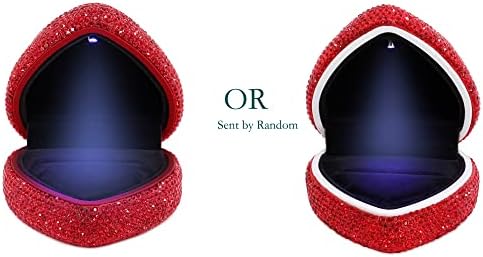 Monanoat luksuzni bling potpuno rhinestones nakit u obliku srčanog nakita LED lagana nakita za angažovanje vjenčanja