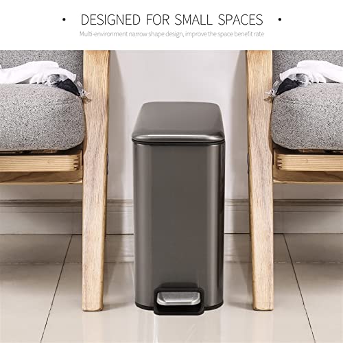 XDASH smeća može 5L nehrđajući čelik papučića za smeće može pravokutna kuhinja kućanski smeće može vodootporno kupatilo spavaća soba