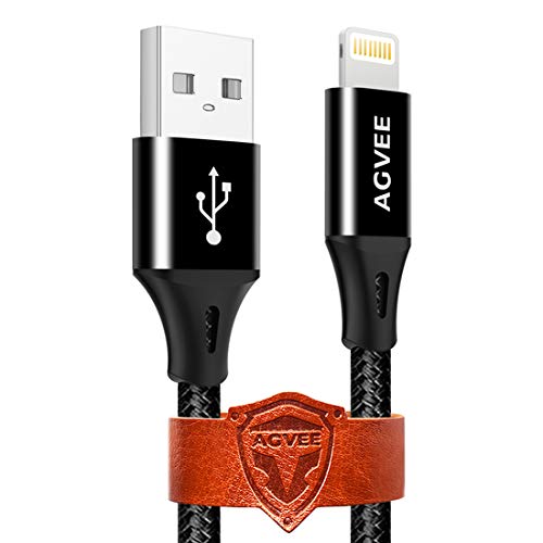 Agvee 3 pakovanje za kabel za punjenje iPhone, ojačani krajnji savjet, pleteni brz OEM USB punjač žičane kabel za iphone 14 13 12