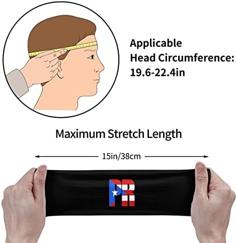 Portorikanska Zastava pokrivala za glavu Unisex sportske trake za znoj rastezljive trake za kosu neklizajuće trake za glavu za jogu