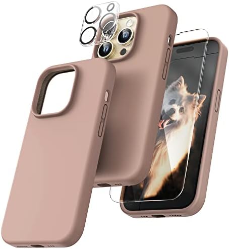 Tocol [5 u 1 Dizajniran za iPhone 14 PRO futrolu, sa 2 paketa zaštitnika + 2 pakovanja zaštitnika za objektiv za fotoaparat, tekući