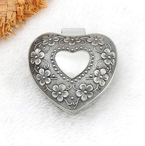 Wislist Heart Shape Retro metalna mala kutija za prstenje Antikna uspomena/blago/naušnice / ogrlica torbica za nakit za prijedlog