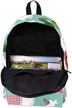 VBFOFBV ruksak za žene Daypack backpad backpad-a za laptop Travel Casual Bag, Llama Alpaca Cvetni kaktus