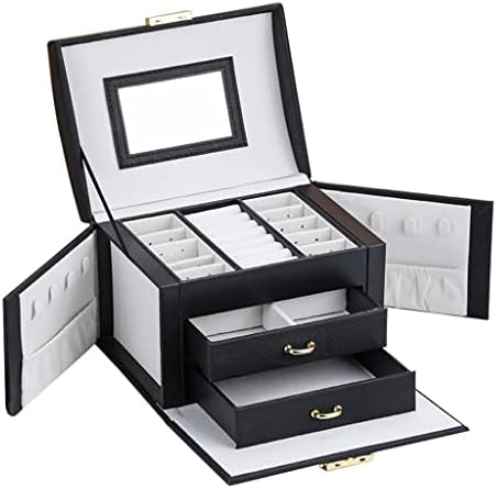 Kutija za odlaganje nakita Kutija za prikaz Veliki kapacitet Kožni nakit Kutija Portable Ogrlice Minđuše Prsten za odlaganje nakita