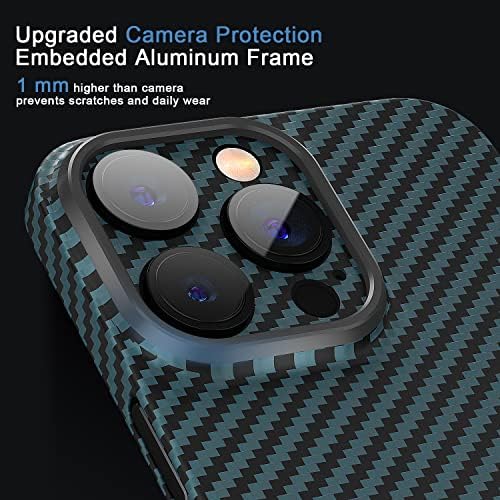 Memumi Case za iPhone 14 Pro ugljični vlakno, čvrst izdržljiv karbon 0,5 mm Slim Fit za iPhone 14 Pro Carbon Fiber tanka kućišta [Aramid