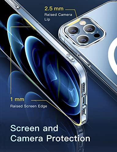 [2 u 1] Sonvicty Life Magnetic Clear Case za iPhone 13 Pro Max + 1x Magnetic Leather Wallet držač kartice, [Anti-Yellowing] [mil-Grade drop Tested] kompatibilan sa svim MagSafe priborom, 6.7 žuta