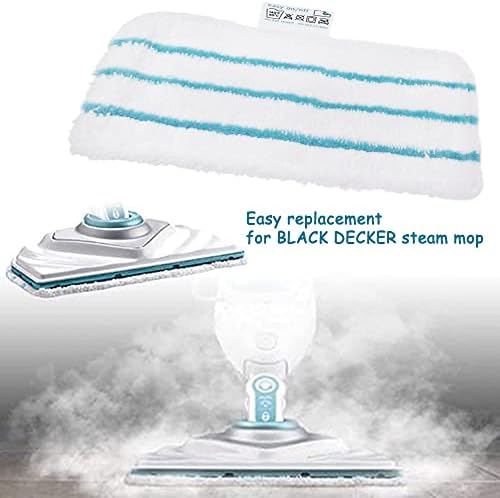 4 pakovanje mirljivo-mop-jastučići za pranje mikrofibra kompatibilne sa svima crna + decker parnim mops, SM1600, SM1610, SM1620, SM1630,