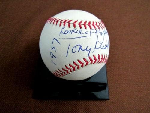 Tony Kubek 1957 Rookie iz godine NY Yankees potpisali su auto OML bejzbol JSA mint - autogramirani bejzbol