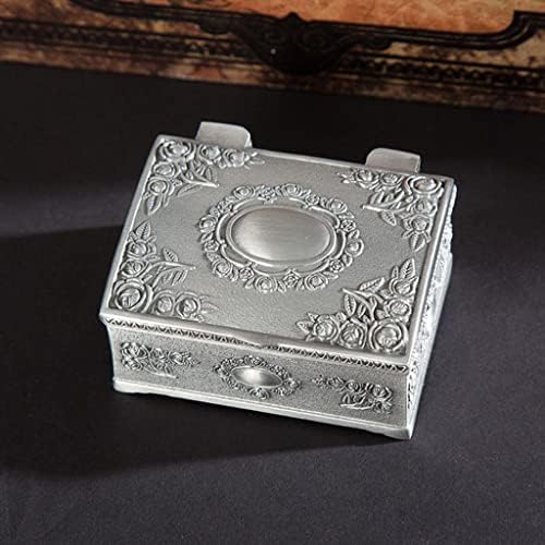 Wjccy metalna kutija za male sitnice Vintage kutija za prstenje naušnice ogrlica Organizator grudi
