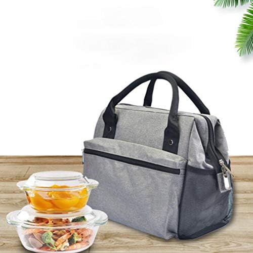 Hemoton izolovana torba za ručak kutija za ručak nepropusna hladnjača za višekratnu upotrebu za odrasle na otvorenom, siva