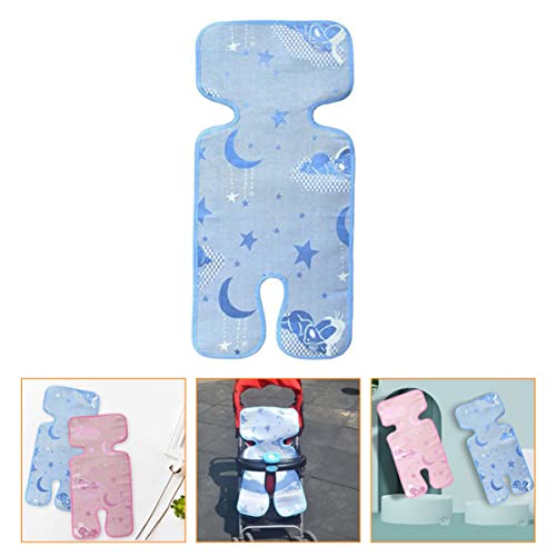 Kisangel Carseat 3pcsstroller novorođenčad uzorak uzorka nebo-plava, za ljeto umetci djevojčice hladnjak i jastuk, novorođene svilene