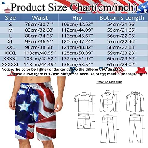 Muške ploče kratke hlače Ljetna casual brzi suhi 3D zastava Print Plažni kratke hlače Neovisnosti Vintage kupaći kostimi