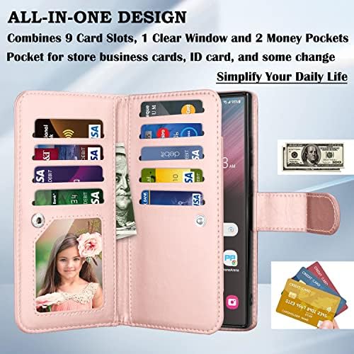 Takfox torbica za novčanik za iPhone 14, iPhone 14 6.1 kožna torbica za novčanik ID držač kreditne kartice Slots Folio Flip Kickstand