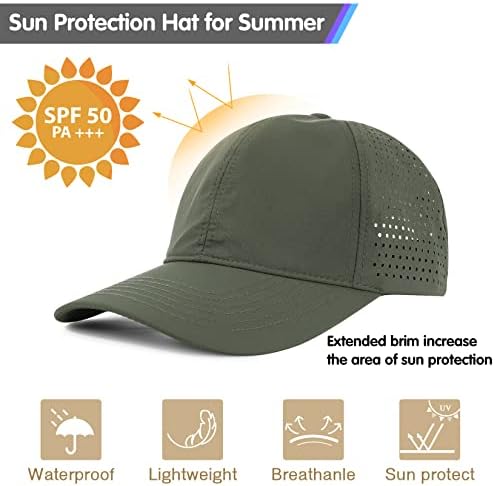 Ženska bejzbol kapa za brzo sušenje vodootporna bejzbol kapa Podesiva prozračna mrežasta kapa za trčanje za zaštitu od sunca
